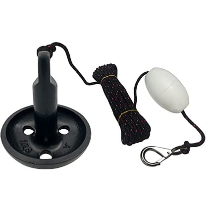 10 lb Marine Black Vinyl Mushroom Anchor Kit with White Float …