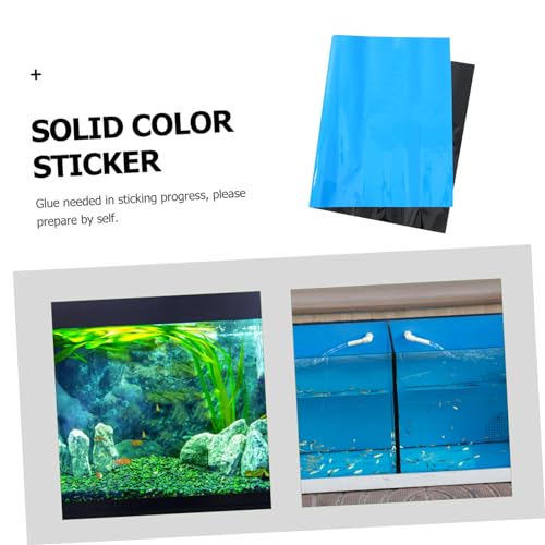 Ipetboom 2pcs Glass Decals Reflective Window Film Water Case Terrarium Net Aquarium Fish Tank Background Black Sticker Fish Tank Background Sticker Tanks Background Adhesive Decal Wallpaper