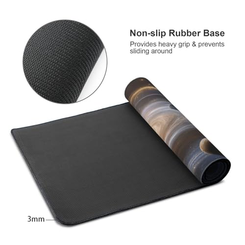 XXL Gaming Mouse Pad 35.4 x 15.7 Inch, Large Extended Desk Mousepad with Galaxy Space Design, Water-Resistant Surface & Stitched Edges, Non-Slip Rubber Base Desk Mat for Gaming, Office & Home - color: Galaxy Space