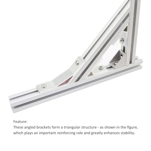4Pcs 45deg, 4Pcs 135deg 1010 Angle Bracket 1" x 1" 10 Series Aluminum Extrusion 45 Degree Joint Connector Brace for Slot 45° Corner Joiner 135deg 1020 1 Inch Extruded Aluminium Profile - style: 4 sets 45deg 135deg bracket with m6