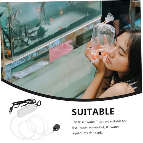 VICASKY Silent USB Air Pump Portable Oxygen for Fish Tanks Aquariums Aquatic Plants Compact Quiet USB Powered Oxygen Pump for Enhanced Water Quality