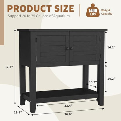 Takywep 20-29 Gallons of Aquarium Bracket with Charging Station and 660 Pounds of Heavy Fish Tank Bracket with Door for Storing Reptile Turtle Tanks