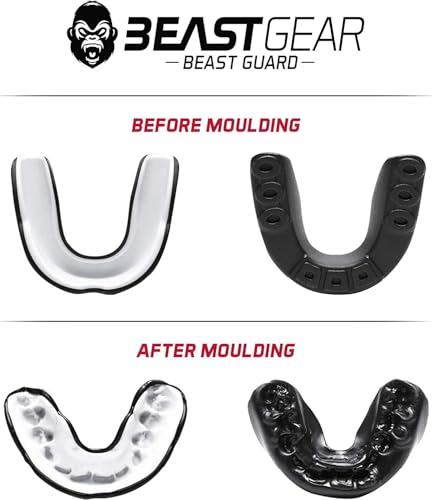 Beast Gear Sports Mouth Guard - Adult and Youth Gum Shield for Boxing, Football, Lacrosse, Basketball, Rugby, MMA - Mouthguard Sports Accessories for Men, Women & Kids