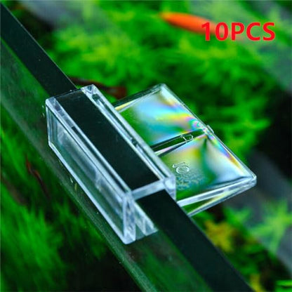 MOUDOAUER Rimless Aquarium Cover Clip, 10Pcs Fish Tanks Glass Cover Clip Aquarium Glass Cover Support Bracket Holders, Pack of 10 - size: 10MM
