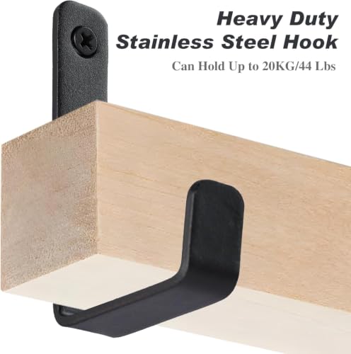 Heavy Duty Hooks, Stainless Steel Hooks for Hanging, Wall Mount Hook, Coat Hook, Wall Hooks Towel Hook Garage Holder Screw Hanger, Utility Hooks, Black (4 Pack) - color: Black 4
