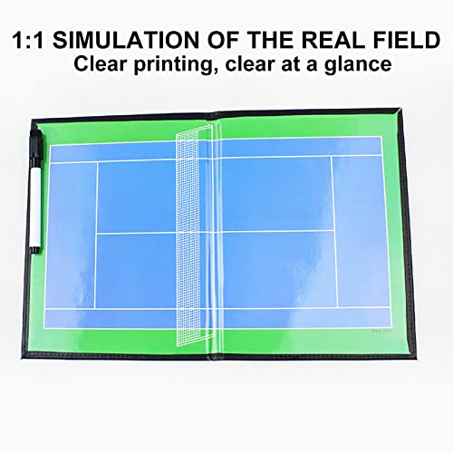 Tennis Coaching Boards, Tennis Tactic Board, Foldable, Tactical Magnetic Kit with Dry Erase, Marker Pen