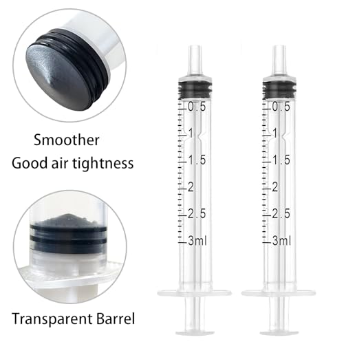 3cc Syringe Without Needle, 3ml Syringe Without Needle, 3ml Oral Syringe, （ 100Pack ） for Scientific Labs, Individually Wrapped - size: 3ml, style: 100