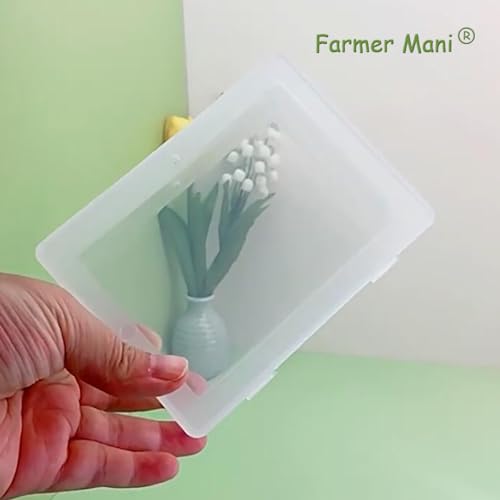 2 Pieces Rectangle Small Plastic Box Containers (5.2 x 3.86 x 1.69 inches) with Double Buckle for Collecting Small Items, Beads, Game Pieces, Business Cards, Crafts Accessories - size: 5.2 x 3.86 x 1.69 Inch