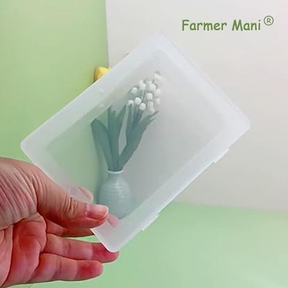 2 Pieces Rectangle Small Plastic Box Containers (5.2 x 3.86 x 1.69 inches) with Double Buckle for Collecting Small Items, Beads, Game Pieces, Business Cards, Crafts Accessories - size: 5.2 x 3.86 x 1.69 Inch
