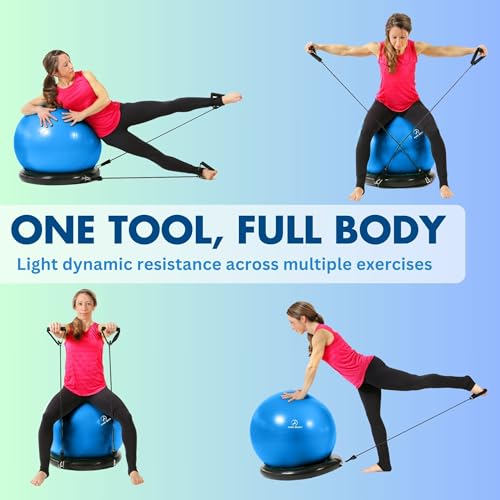 ProBody Pilates Yoga Ball Chair for Office - with Resistance Bands - size: 65 cm