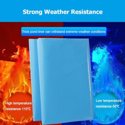 Durable 0.3mm PVC Pond Liner for Fish & Plants - 1.5x25m (4.9x82') Preformed Underlayment for Koi Ponds, Outdoor Streams, Garden Fountains & Waterfalls - size: 1.5x25m/4.9x82'