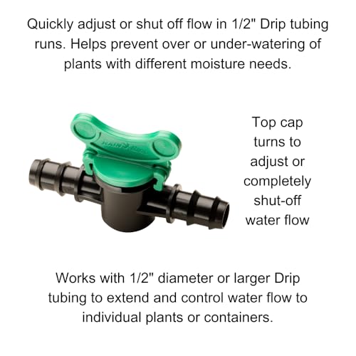 Rain Bird BVAL50-1S Drip Irrigation 1/2" Barbed Valve, Male x Male