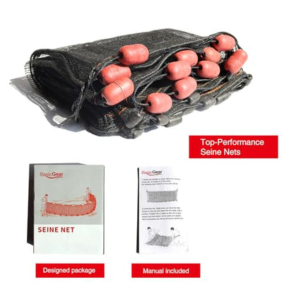 Professional Seine Net | 5 to 50 ft | Ultra Strong | Maximizes Catch | Ideal for Both Commercial and Recreational Fishing - style: 4' X 30'