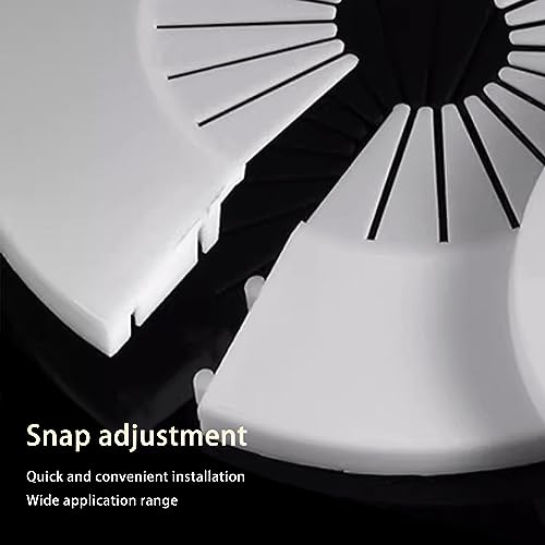 MAGO FAMILY MAGIC Fit 2.95 to 4.49 inch Outer Diameter Flange Water Pipe Cover Decoration White Radiator PP Plastic Escutcheon Collar Plumbing Cover Plates for Wall Pipe, 1 Piece (75-114mm)