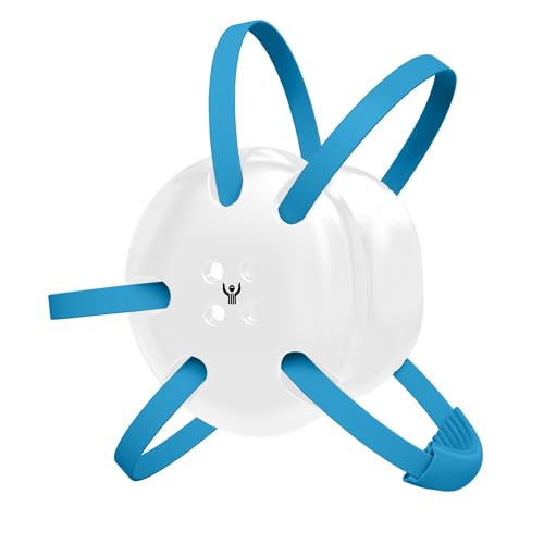 Wrestling Classic Headgear Earguard Adult Grappling Head Gear | Adjustable Ear Guards Powder Blue Straps - style: White w/ Powder Blue Straps