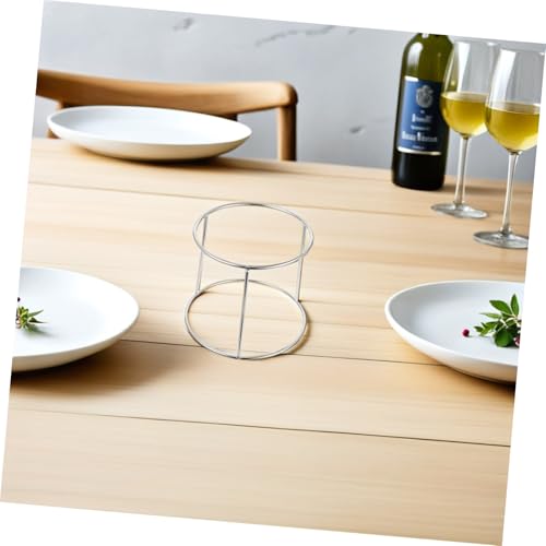 VALICLUD 2pcs Stainless Steel Seafood Display Rack Double Layer Grill Pan Stand for Restaurant Buffet Food Dish Holder for Sushi Oysters Shrimp Crab Presentation
