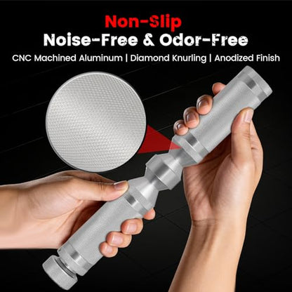 LIZAAL Forearm Strengthener, Adjustable All-Metal Grip Strength Trainer, Forearm Exerciser & Wrist Roller, Portable Forearm Strength Trainer for Hand, Wrist & Forearm Workout