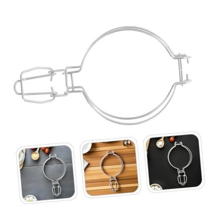 Tofficu 2pcs Stainless Steel Spring Sealing Clips for Glass Jars 93mm Wire Buckles Food Preservation Airtight Seal for Kitchen Canning and Storage