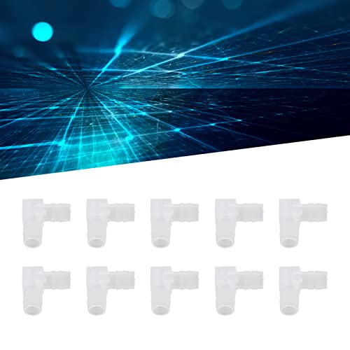 90 Degree Hose Elbow, Plastic Tubing Connectors 90 Degree Equal Barbed Joint Adapter L Shape 10Pcs Elbow Hose Barb Plastic Fitting Aquarium Tubing Connectors for Aquarium (10mm) - size: 10mm, style: 10mm