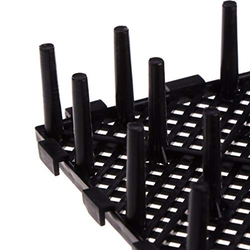 POPETPOP Black Aquarium Divider Trays Fish Tank Bottom Plate Grid Isolate Board Divider- Aquarium Divider Tray PVC Splicing Clapboard Bottom (Black) PVC Splicing Aquarium Accessory