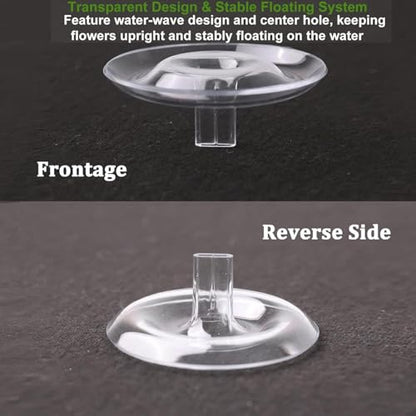 10PCS Floating Floral Arrangement Holder, Innovative Floating Flower Display Stand, Clear Acrylic Floating Flower Bowl Stem Holder for Fish Tanks Table Hom Decor,(5PCS Small and 5 PCS Large)