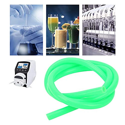 Aquarium Tubing, Silicone Pipes External Silicone Extension Hose Pipe Peristaltic Pump Tube Rubber Tubing Hydraulic Equipment Green (6.4mm*9.6mm)