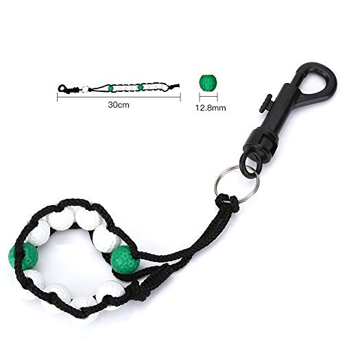 Dioche Golf Score Stroke Counter, Golf Beads Green Stroke Shot Score Counter Keeper with Clip