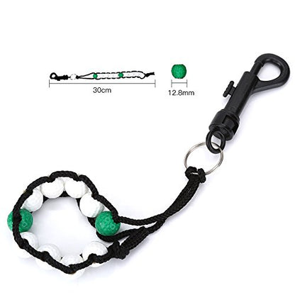 Dioche Golf Score Stroke Counter, Golf Beads Green Stroke Shot Score Counter Keeper with Clip