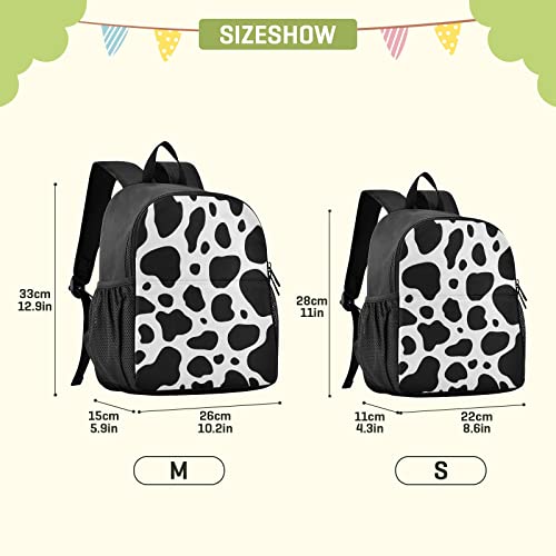 Toddler Backpack Cow Print Waterproof Mini Backpack Boys/Girls Cute Small Backpack Kindergarten Pre School Bags 11 Inch - color: Cow Print, size: Small