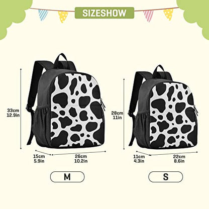 Toddler Backpack Cow Print Waterproof Mini Backpack Boys/Girls Cute Small Backpack Kindergarten Pre School Bags 11 Inch - color: Cow Print, size: Small