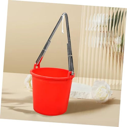 Toyvian Stainless Steel Bucket Rack Water Bucket Organizer Clasp Pail Shoulder Strap Tool Holder for Fishing Kitchen Use