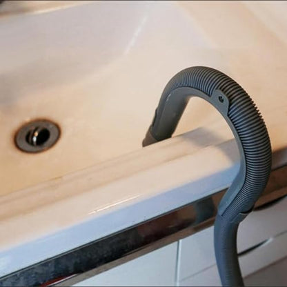 2Pcs Gray Plastic U-Shape Washing Machine Drain Hose Holder - Secure & Organize Drain Hose, 2 Pack