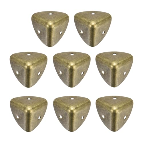 uxcell 8PCS Metal Corner Protector 1.2 x 1.2 x 1.2 Inch Box Edge Guard Protector Zinc Alloy Cabinets Speaker Corners Protector for Furniture Decorative (Vintage Bronze Tone) - color: Vintage Bronze, size: 1.2 x 1.2 x 1.2 Inch
