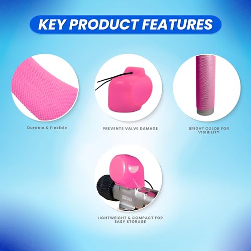 Scuba Choice Tank Protection Bundle Kit – Valve Cap Protector + Stretchable Mesh Tank Cover Sleeve for Aluminum Cylinders, Scratch & Valve Damage Prevention, Scuba Diving Accessories