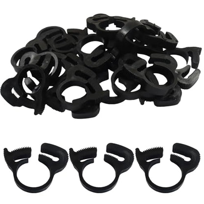 Murtenze 20 Pack Double Gripping Nylon Hose Clamps, Adjustable Plastic Snap Grip Hose Clamps for Connecting Fastening Pipes (12.3-14mm (1/2inch)) - size: 12.3-14mm (1/2inch)-20Pcs