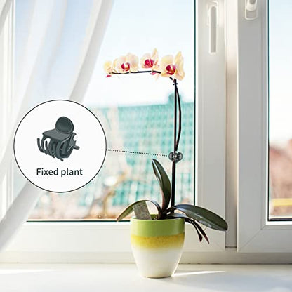 KINGLAKE Orchid & Plant Support Clips - 100 Pcs Dark Green Garden Cymbidium Clips to Keep Stems & Vines Upright