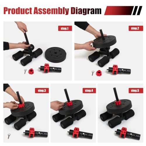 Tib Bar, Tibialis Trainer, Tibia Dorsi Calf Machine for 1 & 2 Inch Plates - color: Black