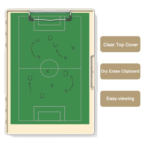 Hongri Clipboard with Storage, Beige 8.5 x 11 Clip Board, Dual Compartmen - color: Beige