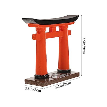Toddmomy Miniature Torii Gate Aquarium Decor 2-Pack Japanese Style Fish Tank Ornaments 3.54X1.57X3.14 Inch Zen Garden Micro Landscape Decoration for Aquatic Pets