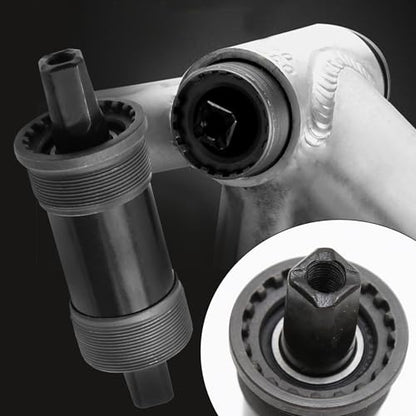 Hoypeyfiy Bike Bottom Bracket Mountain Bike Square-Taper Bottom Bracket Bicycles 68mm Replacement for Shimano Tourney TX800 Series (68x113mm) - size: 68*113mm