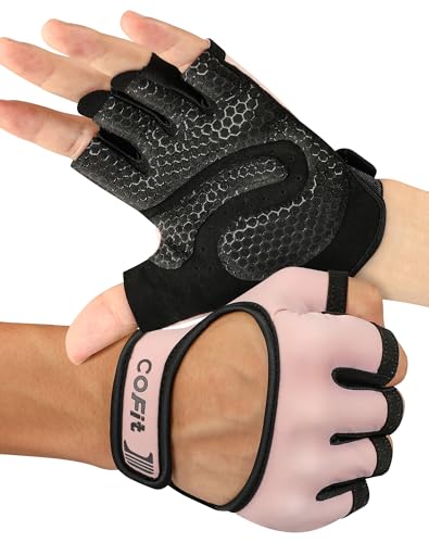 Breathable Workout Gloves, Antislip Weight Lifting Gym Gloves for Men Women, Superior Grip & Palm Protection for Weightlifting, Fitness, Exercise, Training - color: 2. Pink (Backless), size: Small