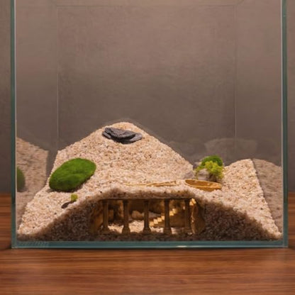 Roman Column Aquarium Cave, 3D Print Fish Hideout for Aquarium Fish Tank Decor, for Viewing Shrimp, Betta Fish, Corydora, Catfish, Pleco (White, M)