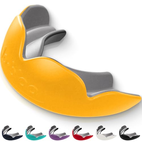 lobloo® PRO-FIT Sports Mouthguard – Ultra Slim 1mm | Dentist-Level Protection | Precision Vacuum-Fit | Oxygen Performance | MMA, Boxing, Football, Basketball. (Medium 10-13yrs, Orange) - color: Orange, size: Medium 10-13yrs