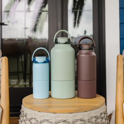 BrüMate Rise 65oz Water Bottle With 100% Leakproof Covered Silicone Straw | Insulated Stainless Steel Water Bottle With Removable Straw | Fast Flow | Soft Sip Silicone Spout | BPA-Free (Dune) - color: Dune, size: 65 Ounces