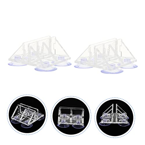 2pcs Fish Tank Isolation Clips Transparent Acrylic Divider Clamps Cups Easy Installation for Fish Separation Aquarium Divider