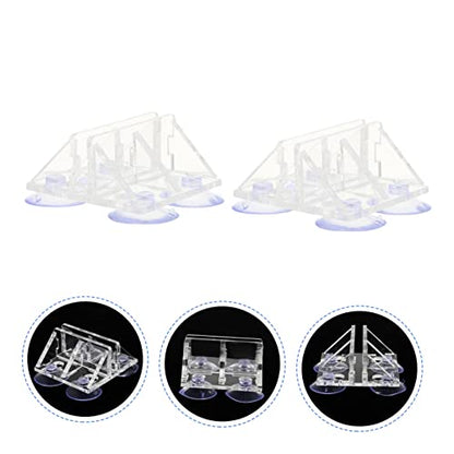 2pcs Fish Tank Isolation Clips Transparent Acrylic Divider Clamps Cups Easy Installation for Fish Separation Aquarium Divider