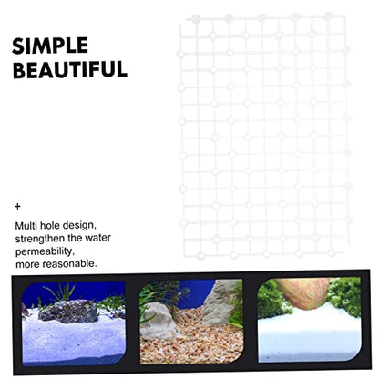 2pcs Aquarium Dividers Wear-Resistant Plate for Fish Tank Design Bottom for Gravel and Landscaping - color: White