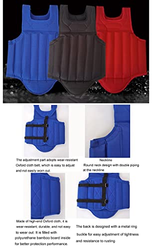 Sparring Gear Set Double Layer Thickening Sparring Gear Set,Martial Arts Protector Equipments,Sanda Kickboxing Kit 6 Pcs Set - color: Black, size: Medium