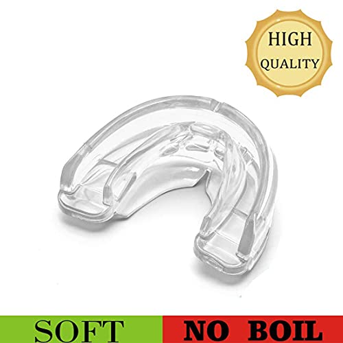Youth Mouth Guard Football Sport Mouthguard, Premium Quality No Boiling Required，Suitable for Basketball, Wrestling, Taekwondo, Jujitsu and Karate - color: Colorless