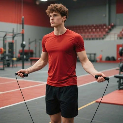 Jump Rope, Adjustable Jump Ropes for Fitness for Women Men and Kids Tangle-Free Rapid Speed Jumping Rope Cable with Ball Bearings Exercise&Slim Body at Home School Gym - color: Black